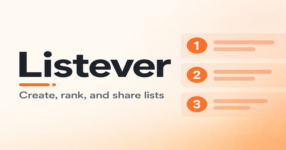 I built a site where you rank anything, and anyone can ReList your list their way so you can compare